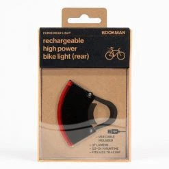 Eclairage Vélo Led Rechargeable Arrière 37 Lumens Curve Bookman -Pas Cher Vélo Magasin eclairage velo led rechargeable arriere curve bookman noir full