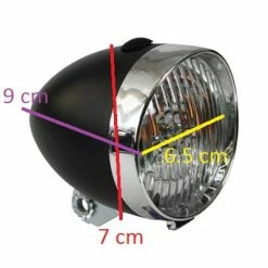 QT Cycle Feu Avant Vélo Vintage Sur Fourche 3 LEDs -Pas Cher Vélo Magasin feu avant velo vintage sur fourche 3 leds full 4