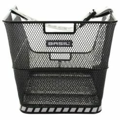 Grand Panier De Vélo Noir Sur Porte Bagage Arrière Class Basil -Pas Cher Vélo Magasin grand panier de velo noir sur porte bagage arriere class basil full 3