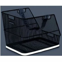 Grand Panier De Vélo Noir Sur Porte Bagage Arrière Class Basil -Pas Cher Vélo Magasin grand panier de velo noir sur porte bagage arriere class basil full 4