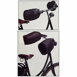 Manchons Basil Noirs En Cuir Végétal Sur Guidon Vélo -Pas Cher Vélo Magasin manchons basil noirs en cuir vegetal sur guidon velo full 6