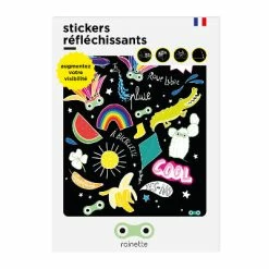Planche De Stickers Réfléchissants Grand Format Rainette -Pas Cher Vélo Magasin planche de stickers reflechissants grand format rainette peps full
