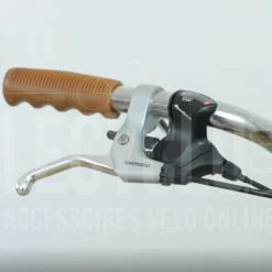 Brandless Poignées De Vélo Vintage Caramel Avec Creux 110 Mm -Pas Cher Vélo Magasin poignees de velo vintage caramel avec creux 110 mm full 3