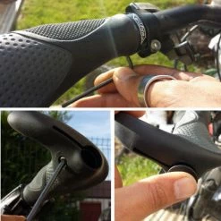VELO Poignées Vélo Ergonomiques Avec Cornes Triple Densité - La Paire -Pas Cher Vélo Magasin poignees velo ergonomiques avec cornes triple densite la paire full 4