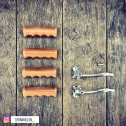 Brandless Poignées De Vélo Vintage Caramel Avec Creux 110 Mm -Pas Cher Vélo Magasin poignees vintage velo gravillon