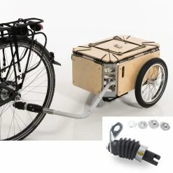 Remorque Vélo Bois Avec Coffre Modulable Flos 2425 Carette -Pas Cher Vélo Magasin remorque velo carette flos 5